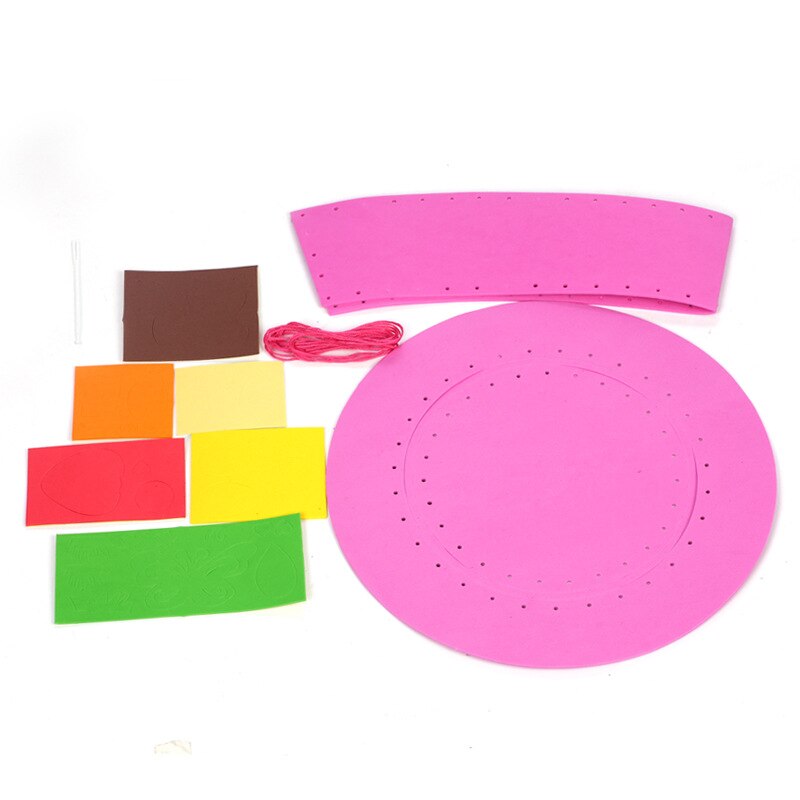 Chapeau tissé en papier mousse EVA créative, 1 pièce, motifs de fleurs et d&#39;étoiles, Art de maternelle, bricolage pour enfants, jouets artisanaux, décorations de fête,