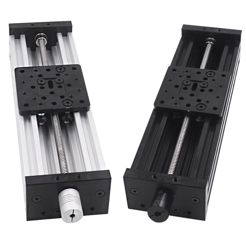 3D Printer Z-Axis Lead Screw T8 Z Axis Diy C-Beam Cnc Sliding Table 150Mm Linear Actuator Bundle Kit,Black +Silver