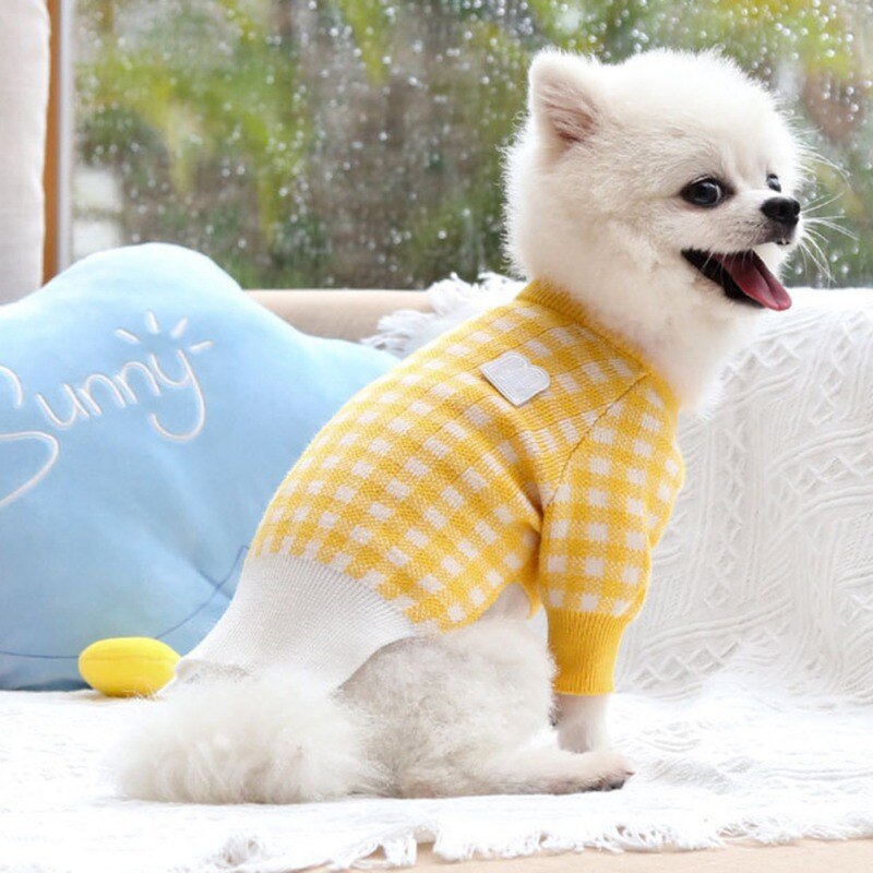 Plaids Warm Hond Kleding Puppy Jasje Kat Kleding Hond Trui Winter Hond Jas Kleding Voor Kleine Honden Chihuahua S-2XL: green / M