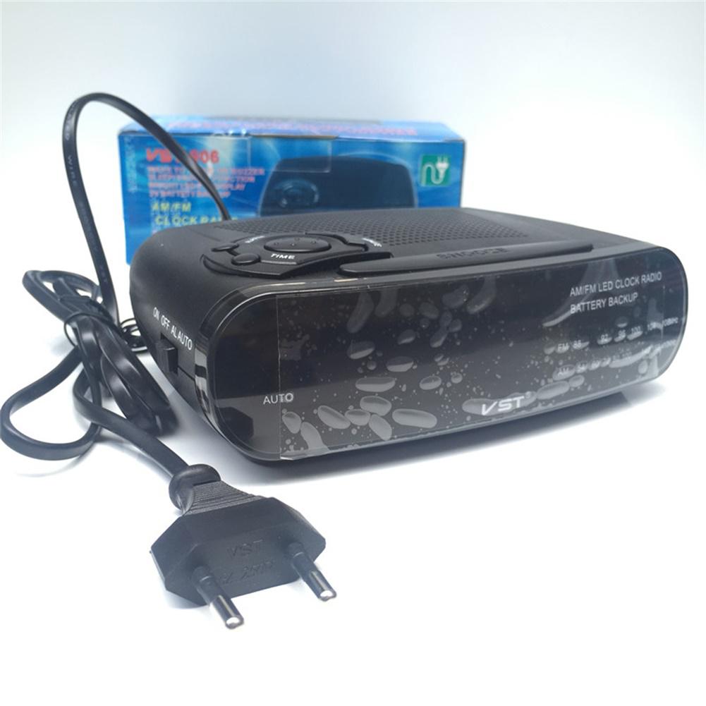 Alarm Clock Radio with AM/FM Digital LED Display with Snooze 64.0 -108.0M Battery Backup Function EU Plug 16 * 11 * 4cm