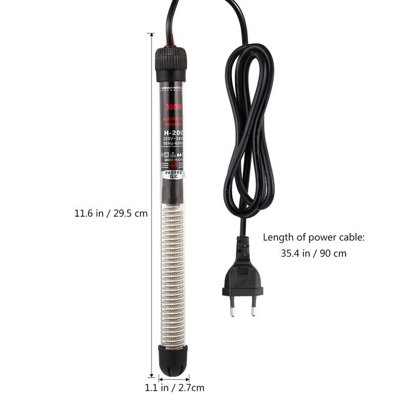 Submersible Aquarium Heater 300W EU Plug 220V Aquarium Heater Fish Tank Heater Aquarium Heating Rod For Fish Tank Pond Aquarium