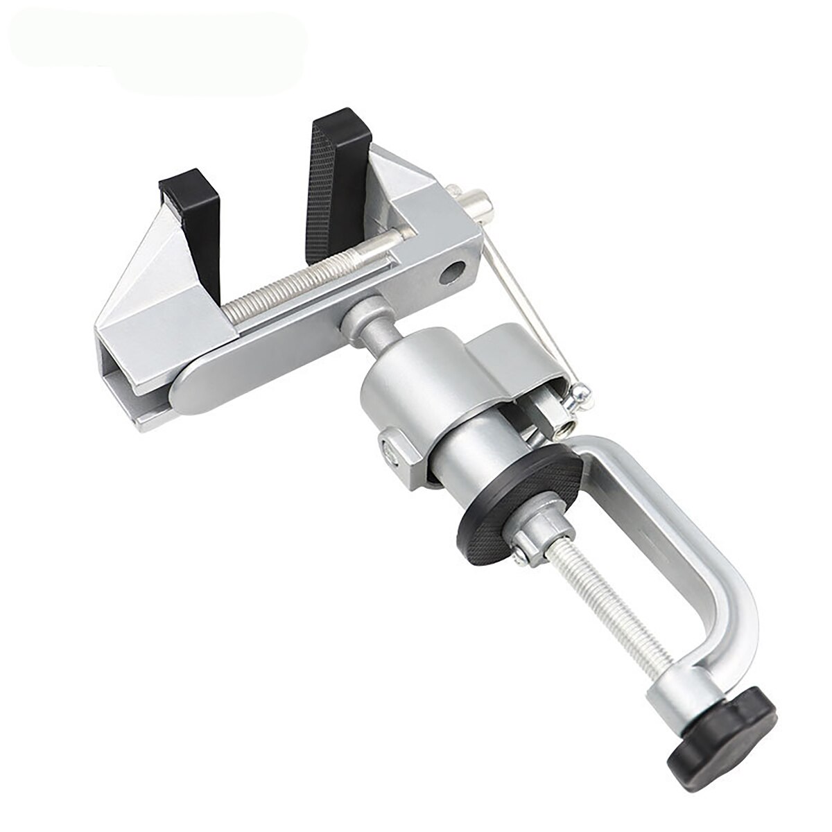 Portable 360° Swivel Rotating Table Vise Clamp Electric Drill Stand Multifunctional Aluminium Alloy Bench Woodworking Tool