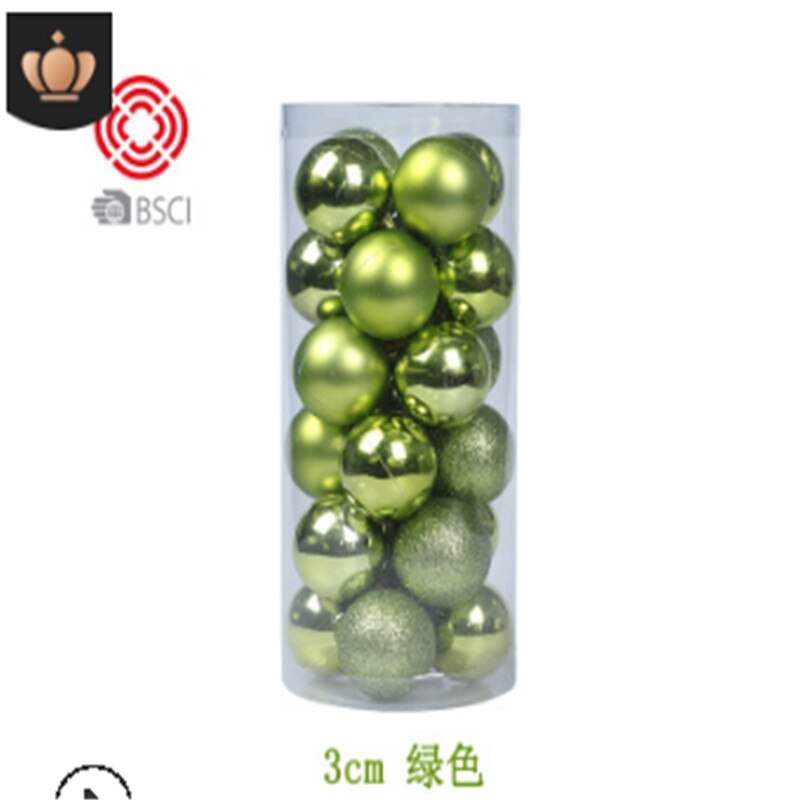 Glitter Christmas Ball 24PCS Hanging Baubles Tree Decoration Xmas Ornaments UK: Green