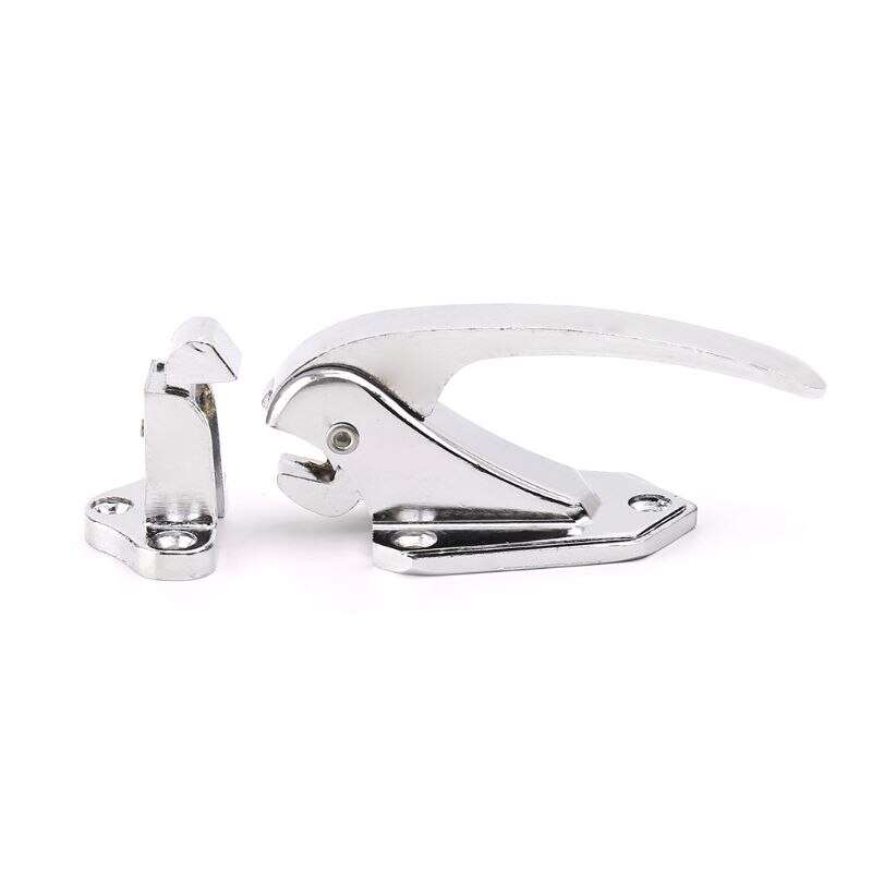 Zinc Alloy Door Handle Lock Spring Loaded Pull Handle Latch For Oven Refrigerator Freezer Door Handle