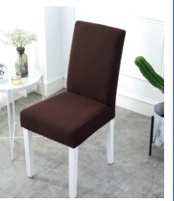 Günstige Jacquard Esszimmer Stuhl Abdeckungen Spandex Elastische Esszimmer Stuhl Abdeckungen Küche fallen für Stühle strecken: Braun
