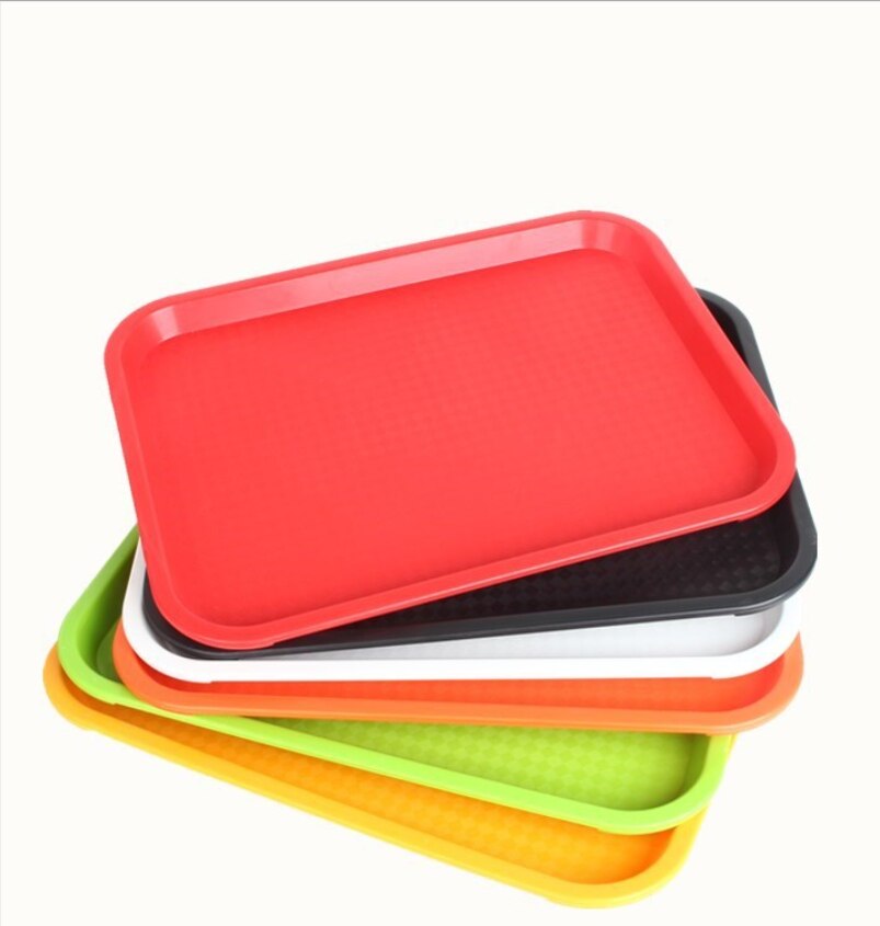 Anti-slip Trays KFC Storage Tray Hotel Cutlery Serving Trays Rectangular Platters Plastic Fruit Food Tray For Kitchen Storage