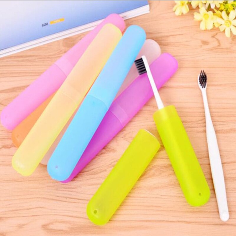 1Pcs Portable Travel Toothbrush Box Case Plastic Container for Toothbrush Holder Tube Plastic Cover Travel Accessories