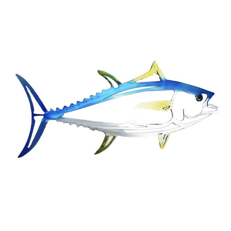 Simulation Metal Shark Tuna Pendant Wall Decor Metal Fish Sculpture