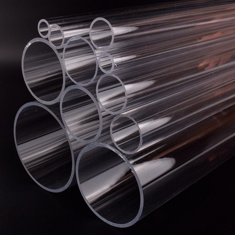 2Pcs 16 ~ 110mm Transparent Acryl Rohr Aquarium Aquarium Plexiglas Wasser Versorgung Rohr Garten Bewässerung Bewässerung Armaturen 20cm