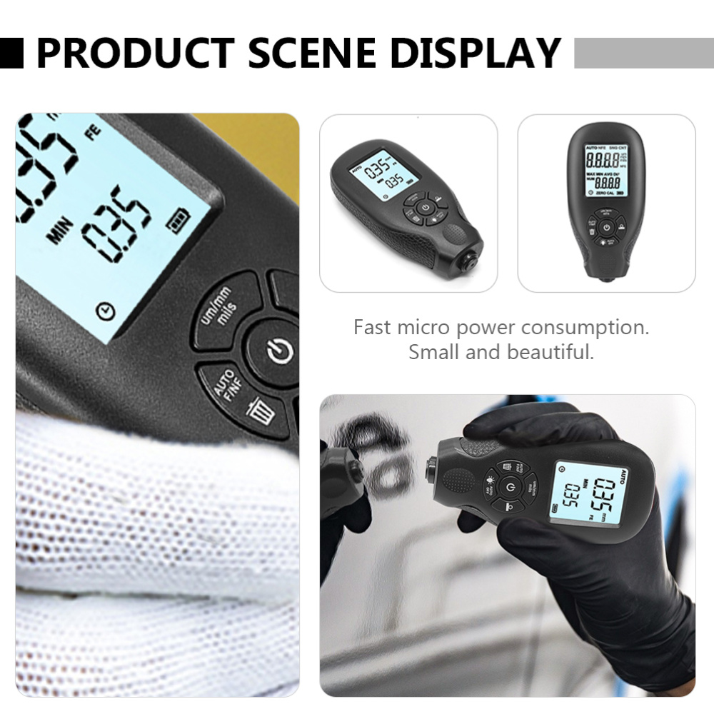 1pc miernik grubości lakieru miernik cyfrowy Auto farby pomiar grubości