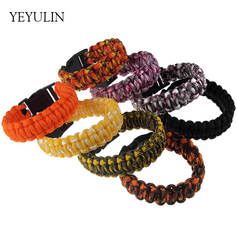 Utomhus camping vandring spänne armband rep paracord armband för män kvinnor armband smycken