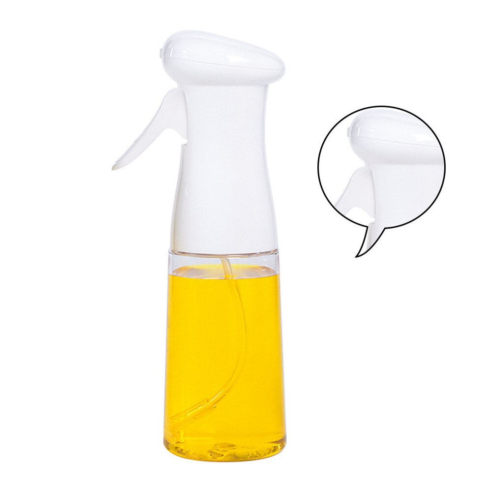 Botella pulverizadora de aceite de 210ml, bote rociador de vapor para hornear vinagre, barbacoa, cocina, asar a la parrilla: Blanco