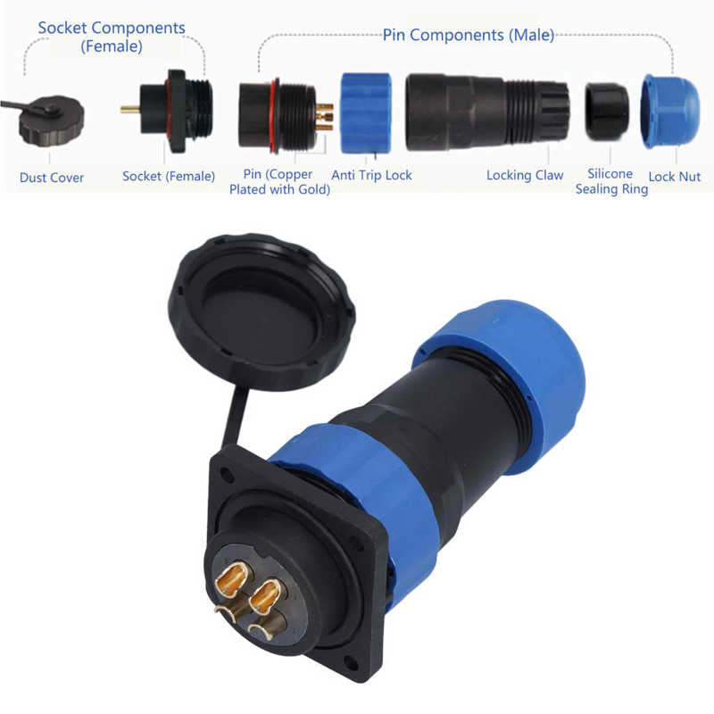 Industrial Socket Waterproof Connector Square for Equipment