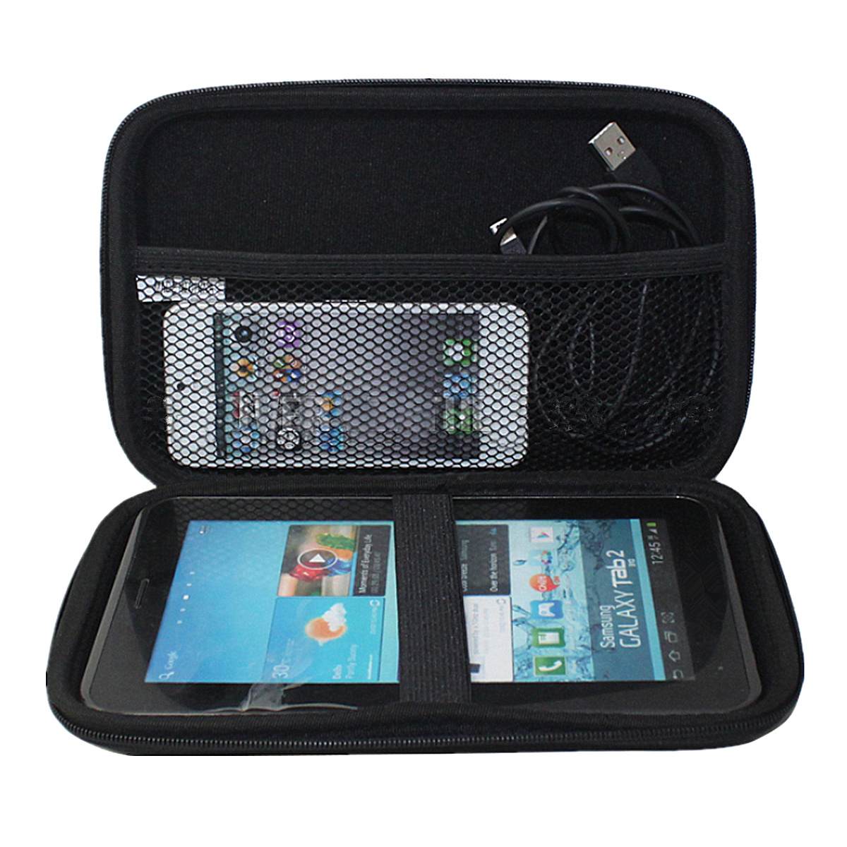 7&quot; GPS Navigation Storage Bag Protection PU EVA Hard Shell Box Carry Case Cover Outdoor Travel Portable SAT NAV Holder Protector
