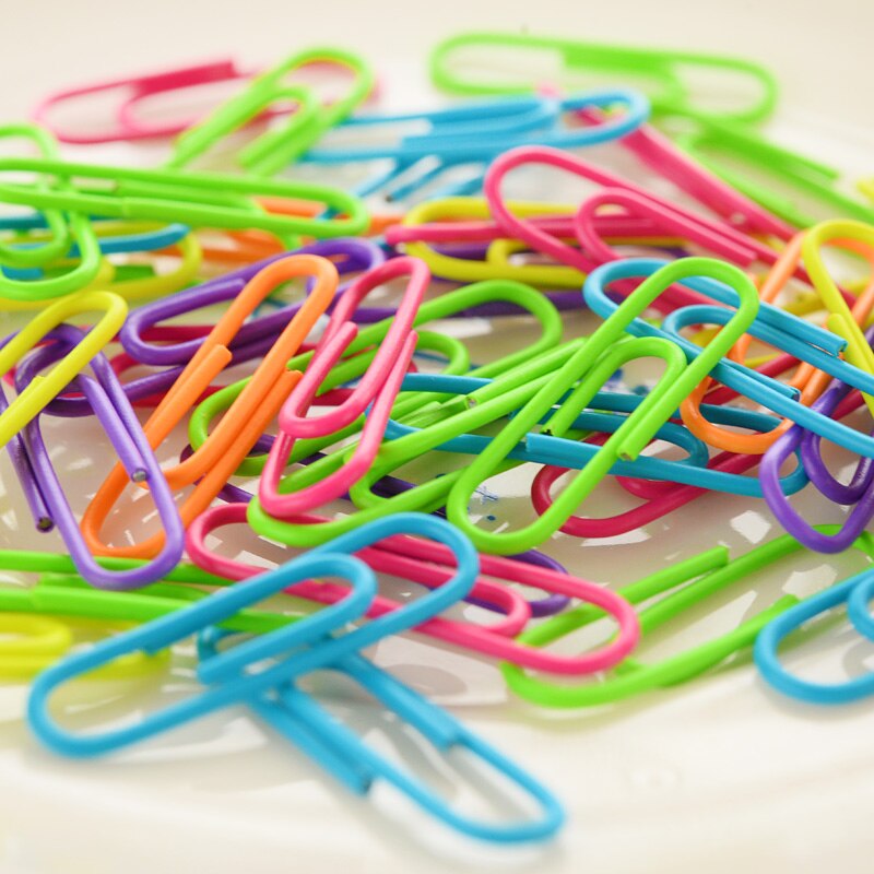 200 stücke/Stange 28mm nette canday bunte büroklammern Klemme büro metall Clip paperclip büro schreibwaren zubehör büro Clip