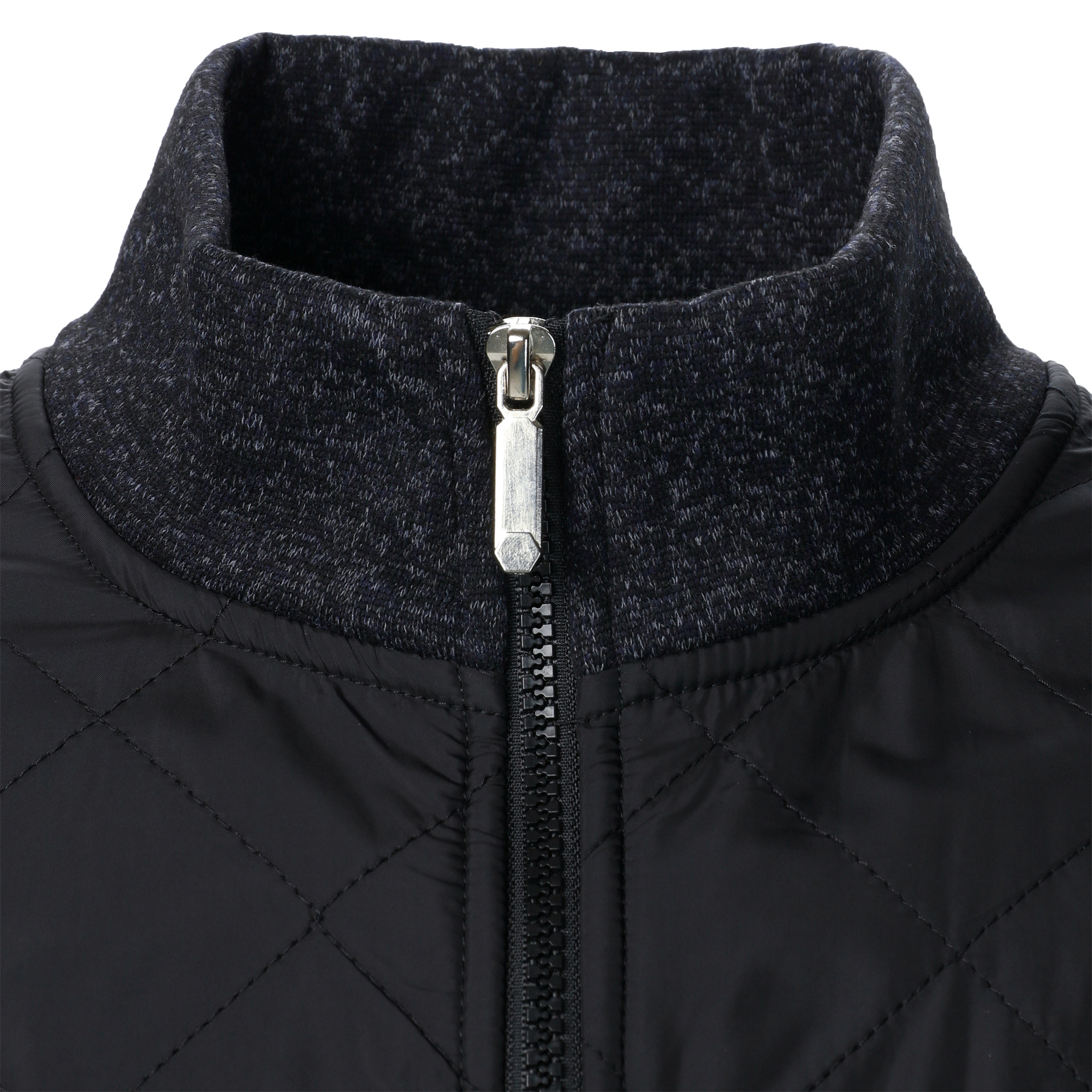 Manteau pull à col montant pour hommes, rayé, à carreaux, avec fermeture éclair, couleur, automne/hiver