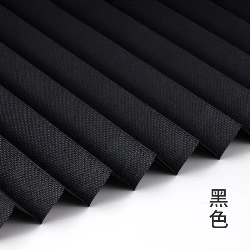 Selbstklebende Verdunkelungsjalousien für Fenster, Faltenjalousien, kabelloser Schatten, Lichtfilterschirme für Badezimmer, Küche, Büro, Vorhang: 27 "W x 48" L / Schwarz