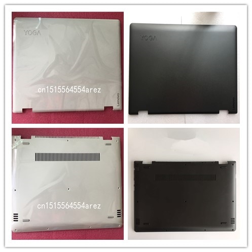 Original laptop lenovo yoga 510 14 yoga 510-14 isk lcd bagdæksel bunddæksel sort hvid 5 s 50 l 45665