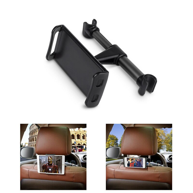 Soporte para Tablet y coche para Ipad 2/3/4 Air Pro de 7 a 11 pulgadas, soporte Universal para GPS, soporte para asiento trasero, montaje para coche con rotación de 360: 002 Black
