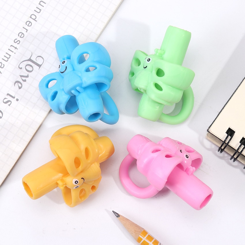 1PC Butterfly Style Three Finger Writing Corrector Pencil Grip Children Kids Learning Holding Device Correcting Pen Holder Postu
