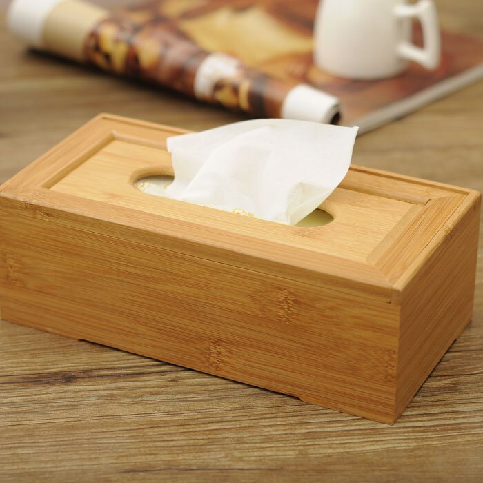 Eenvoudige Moderne Papieren Handdoek Doos Bamboe Doos Huishoudelijke Woonkamer Woninginrichting Opslag Tissue Doos