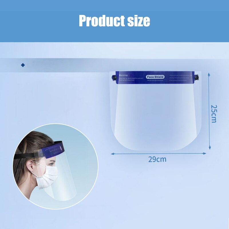 2/4/10 Pcs Protective Full Face Shield Safety Isolation Visor Eye Face Protector Facial Cover GHS99