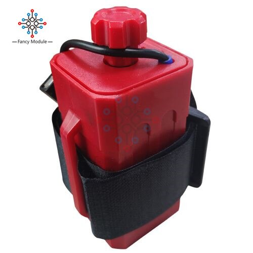 4x18650 pour vélo lumière indicateur LED Lithium batterie boîtier phare cyclisme sécurité étanche batterie Pack chargeur boîte: Rouge