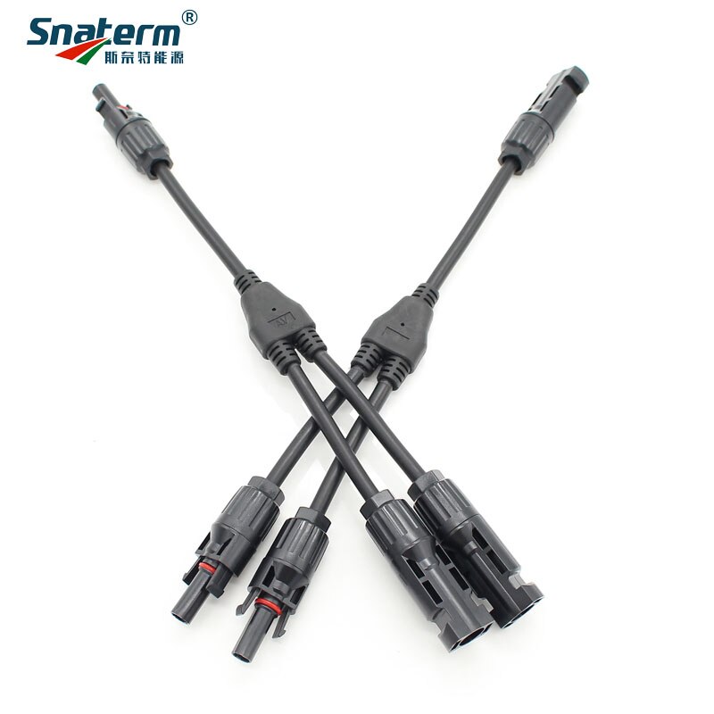 2Y Tak Parallelle Aansluiting 30A 1000V Elektrische Solar Connector Fotovoltaïsche 2 Stuks Zonnepaneel Kabel Draad Verbinden