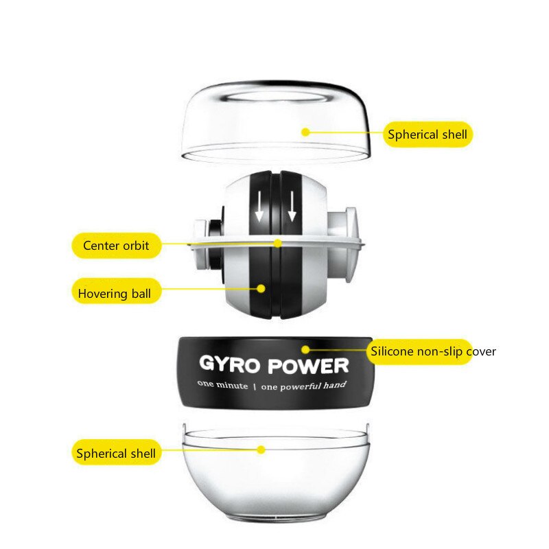 Bola para fortalecimento muscular elétrica de pulso, equipamento de treinamento para exercícios com luz de led, para auto-partida