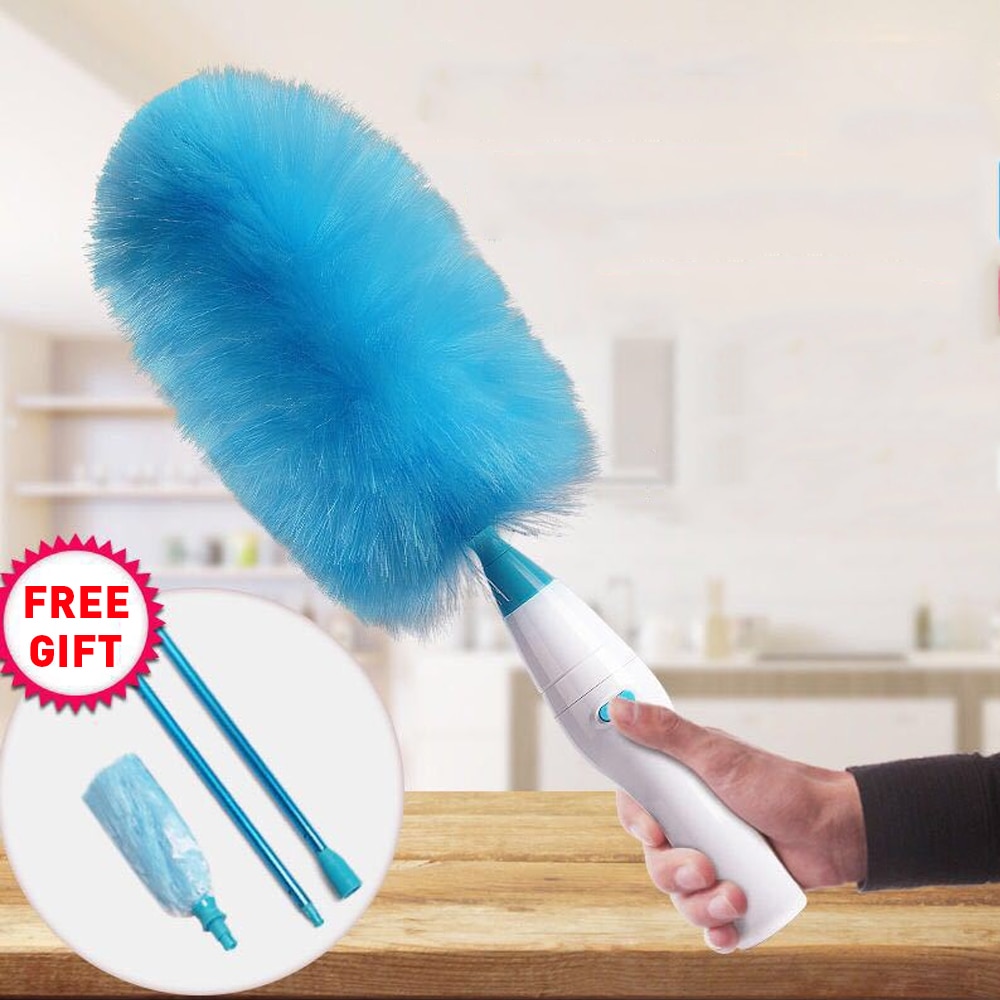 Electric Dust Cleaner Brush 360° Adjustable Bookshelf Window Brush Cleaning Electric Dust Cleaner Spin Feather Duster
