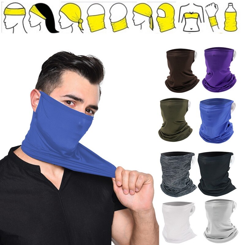 Bandana exterior para exterior, a prueba de polvo boca proteger bufanda Magic Neck Gaiters Cosplay Bandana senderismo bufandas