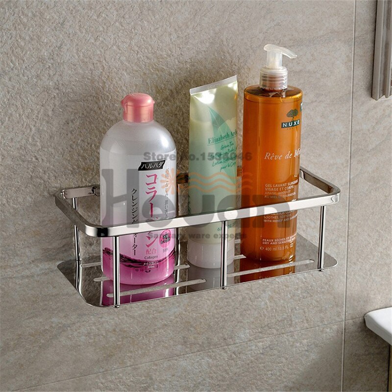 Bathroom sanitary ware stainless steel material mirror surface wall hanging basket towel racks