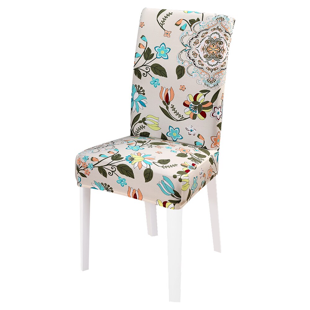 Elastische stoelhoes van spandex, woonkamer, eetkamerstoel, stretch, moderne bloemenprint, keuken, restaurant, hotel, hoes: 5-1pc