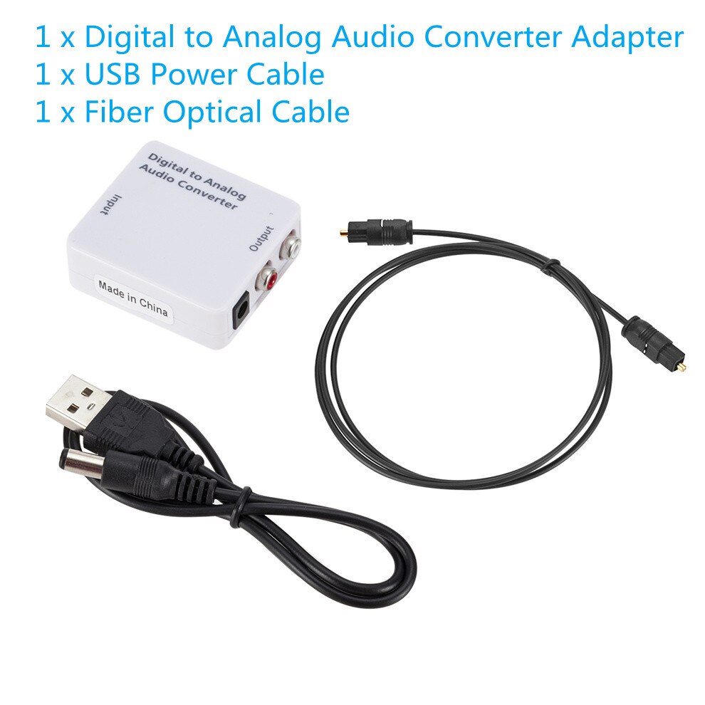 LccKaa convertitore Audio digitale/analogico fibra ottica Toslink segnale coassiale a RCA R/L Decoder Audio SPDIF ATV DAC amplificatore: Product A