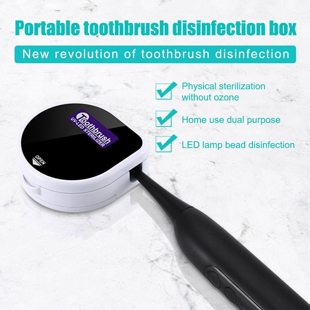 Portable UV profond porte-brosse à dents étui brosse à dents désinfectant mural ou comptoir utiliser brosse à dents stérilisateur pour la maison