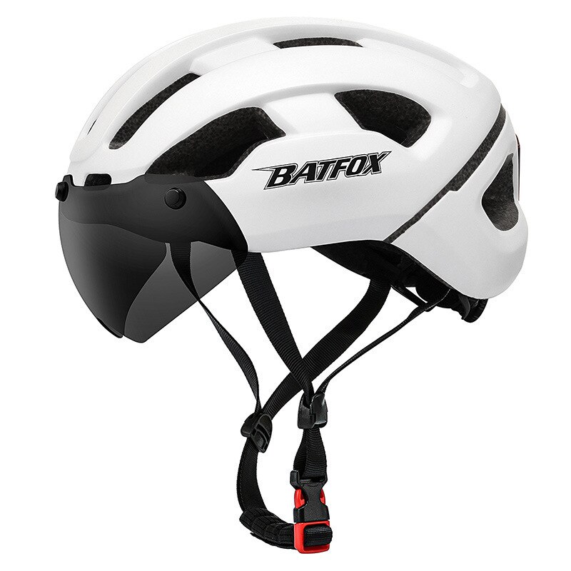 Batfox-casco de ciclismo con luz Led para hombre, protector de cabeza para bicicleta de montaña, con carga USB, moldeado integralmente, magnético, Google