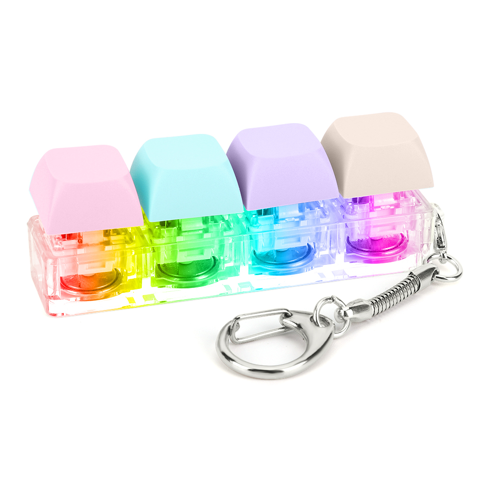 Finger Keyboard Fidget Toys, 4 prédire Keyboard ClUnicef Toy, Decompress Fingertip Keychain, Finger Calming Toy, Souligné Instituts: Rouge rouille