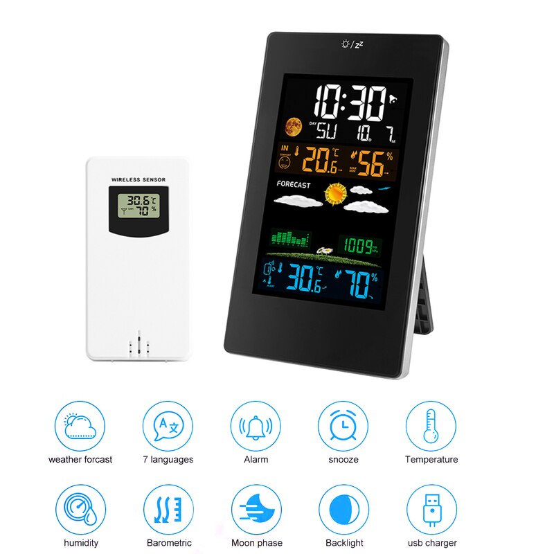 Tuya WIFI Temperature And Humidity Sensor With LCD Screen Indoor Temperature And Humidity Abnormal Sensor Smart Home: TYPE 3