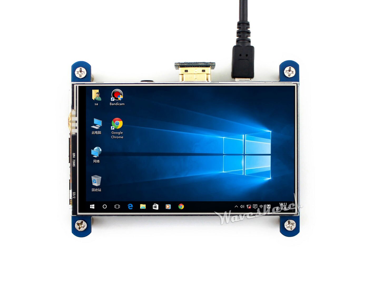 Écran tactile résistif HDMI LCD de 4 pouces, pour Raspberry Pi 4B/ 3B/Zero, prend en charge Raspbian/ Ubuntu/ Retropie/ Windows