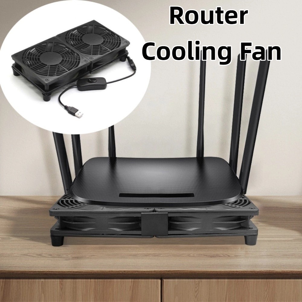 Wentylator Chłodzący Router DITIPOO - Stojak Chłodzący USB Cichy z Przełącznikiem