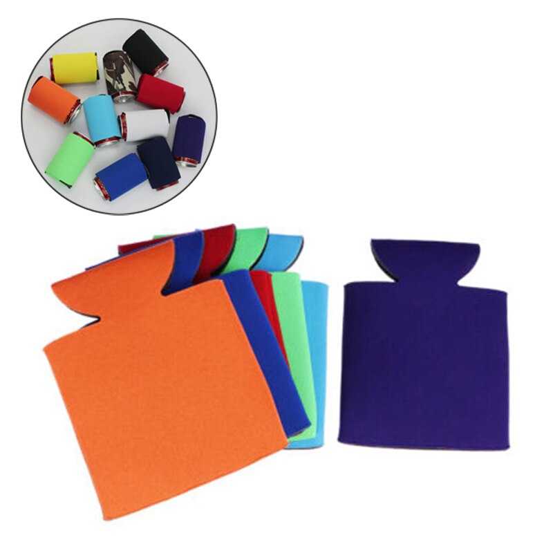 10 pièces néoprène canette de bière refroidisseur boisson tasse bouteille manchon isolant-enveloppe couverture Portable bouteille en plein air manchon Camping canette tasse Soda