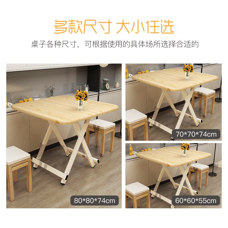 Household Folding Square Table Outdoor Foldable Portable Stall Table Materials Without Installation