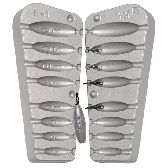 Moule plomb pêche olive gr. 4-30 avec pivot F 63
