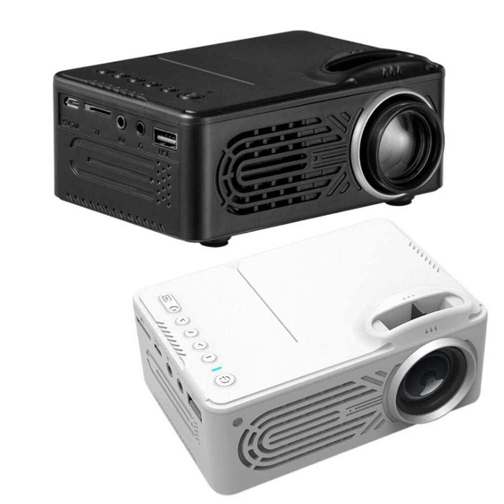 White 814 Portable Projector High Definition 1080P HDMI Projector Multi Interface Home Theater Video Projector