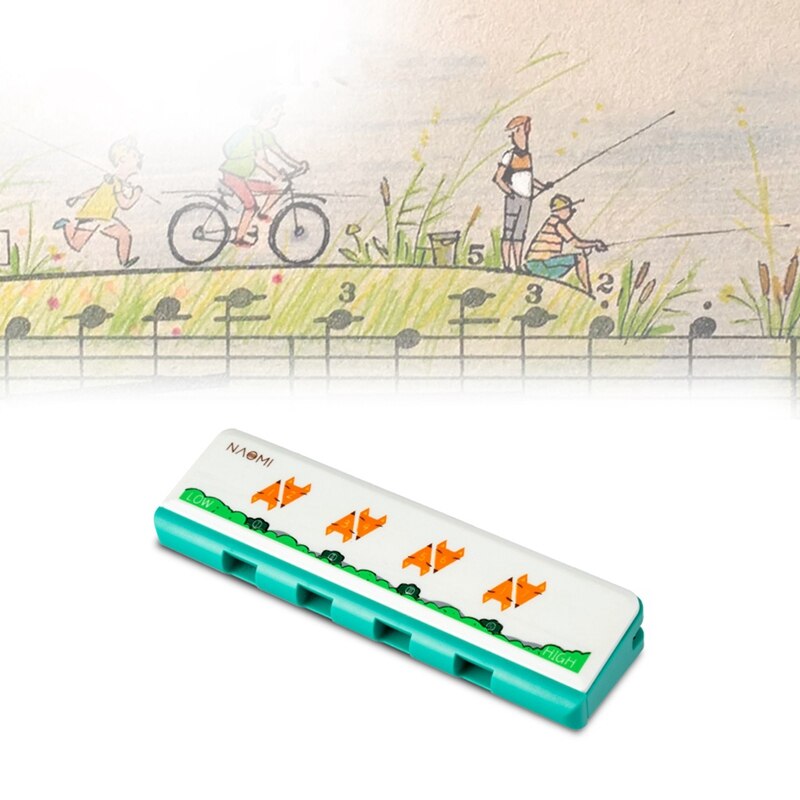 AD-NAOMI Diatonic Harmonica - 4 Holes, C Key, 8 Brass Reeds, Plastic Body