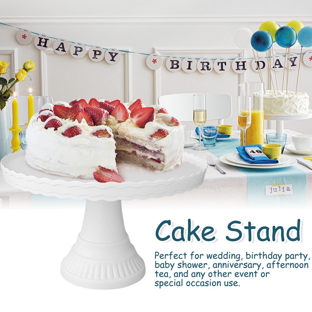 Kitchen Afternoon Tea Wedding European Style Celebrations Cake Stand Round Holder Cupcake Display Desktop Easy Clean Reusable