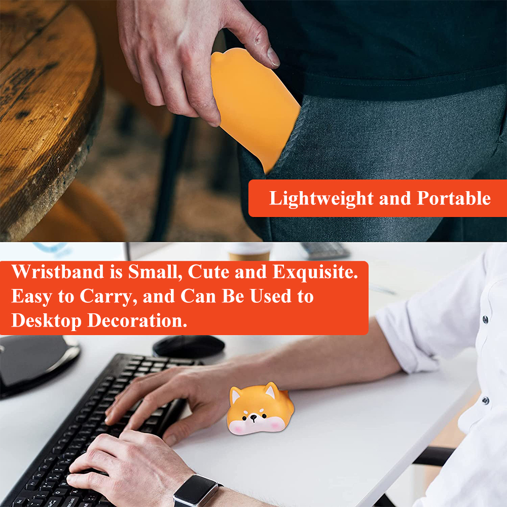 Håndleddsstøtte støtte for mus tastatur datamaskin albuepute armstøtte for skrivebord ergonomisk kawaii tegneserie kontorrekvisita hvit krage