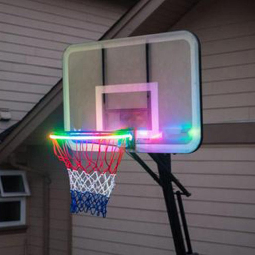 Fantastisk basketball bøyle sensor-aktivert ledet stripe lys 8 blits modus basketball boks ledet fargerike lysbjelke