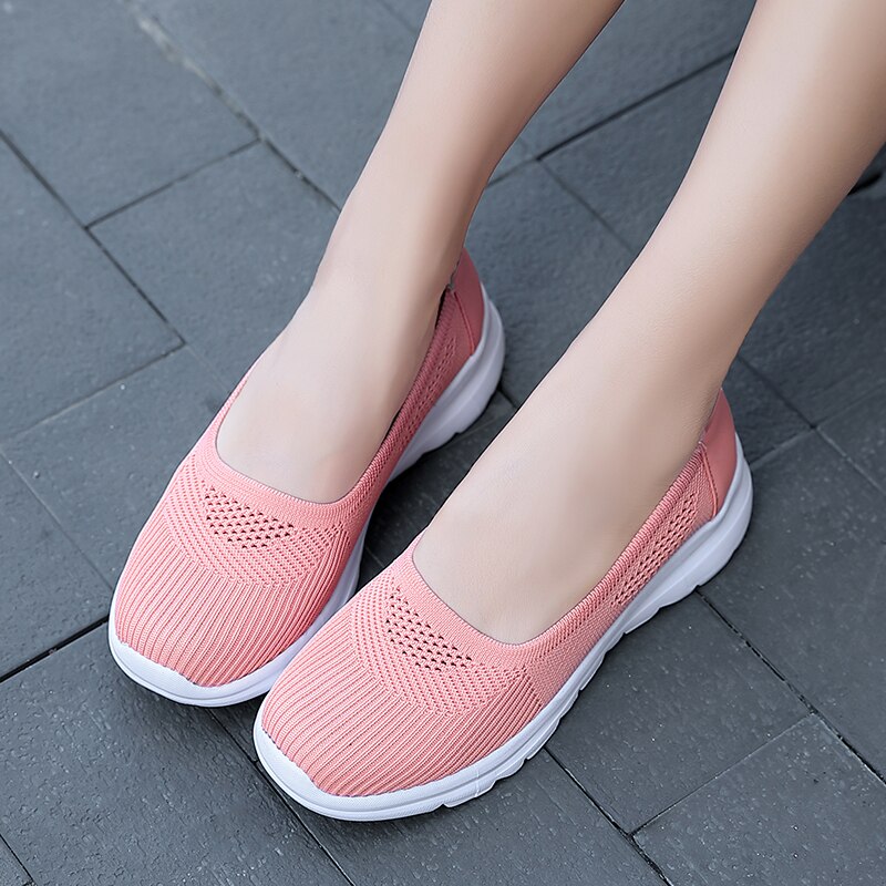 LEMAI Flats Women Shoes Summer Breathable Mesh Casual Shoes Woman Slip-on creepers moccasins Ladies Loafers Shoes