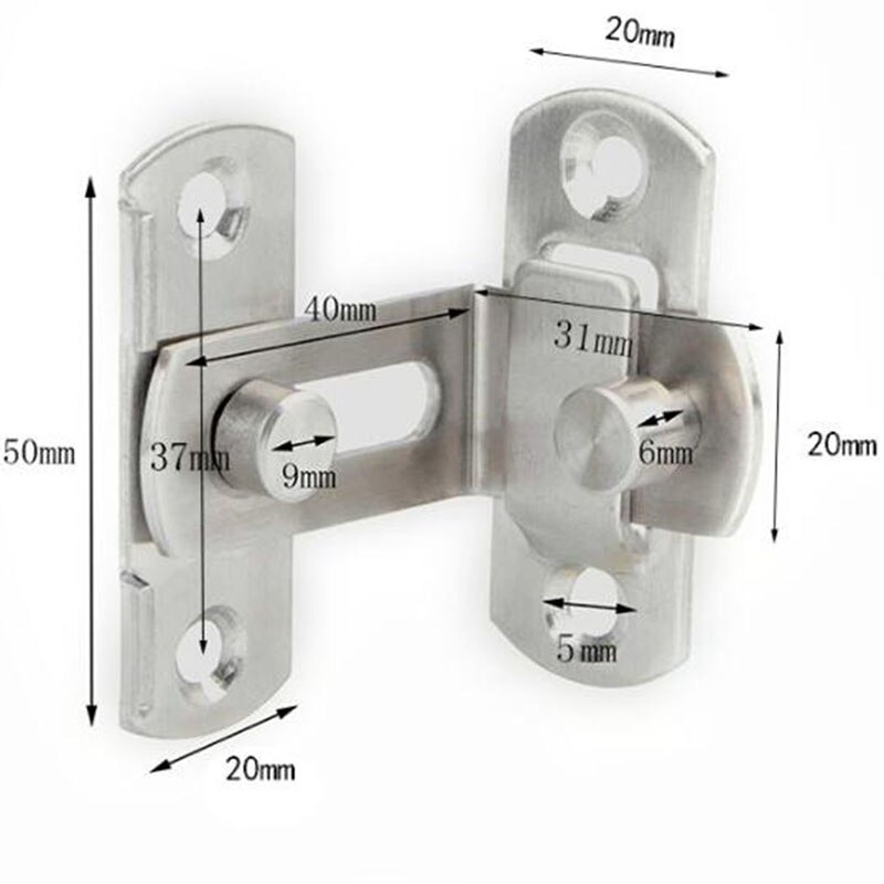 Home Security Cabinet Barrel With Screws For Lock Right Angle Bending Sliding Hardware Tools 90 Degree Door Latch Buckle